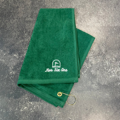 561 Golf Towel Forest Green/White