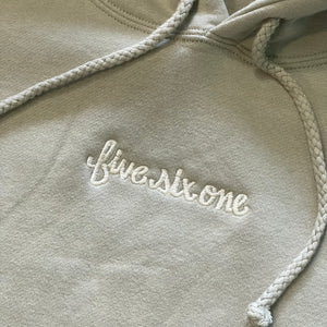 561 Sweatshirt Hoodie  Light Grey/White Fish Script