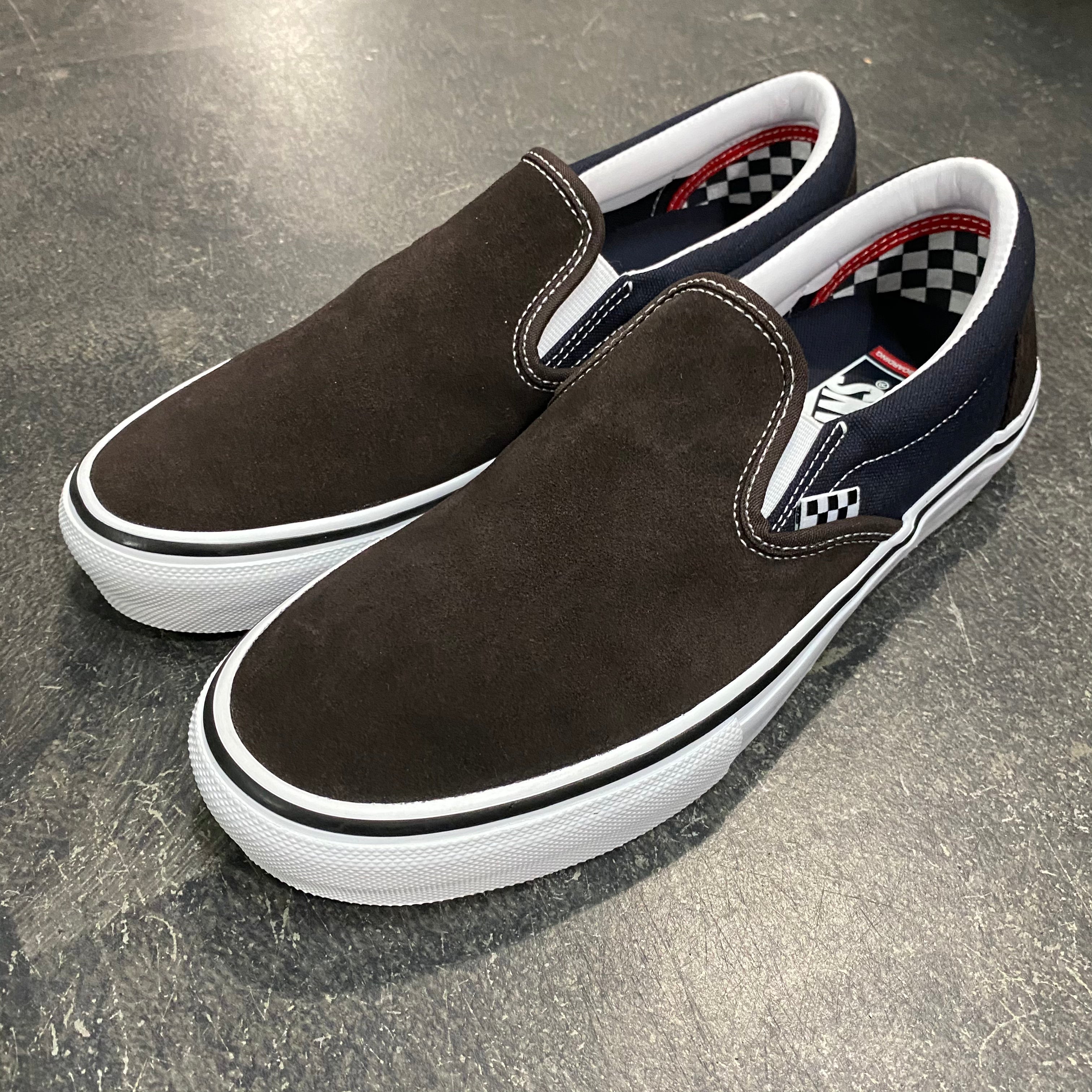 Navy slip on fashion vans