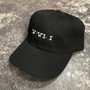 561 Hat Dad Cap Simple Roman Black/White